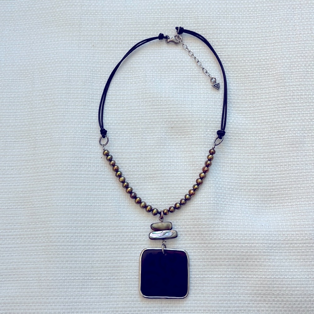 SILPADA STERLING SILVER, GLASS AND BRONZE PEARLS